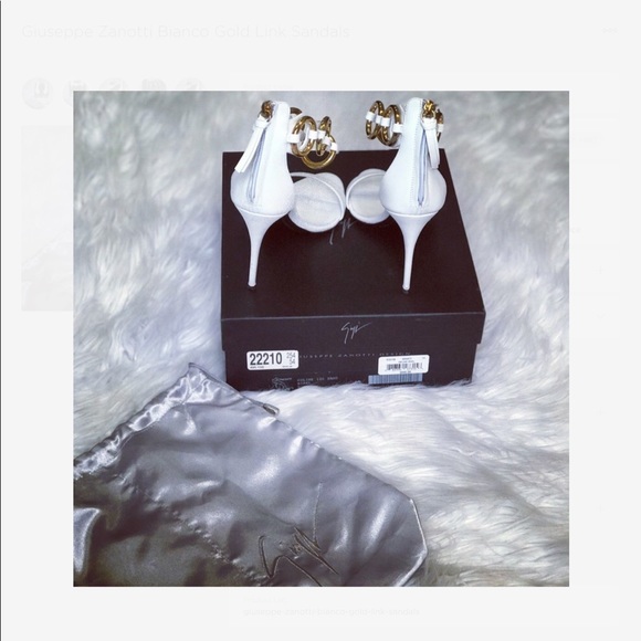 Authentic Giuseppe Zanotti Bianco GoldLink Sandals - Picture 3 of 8